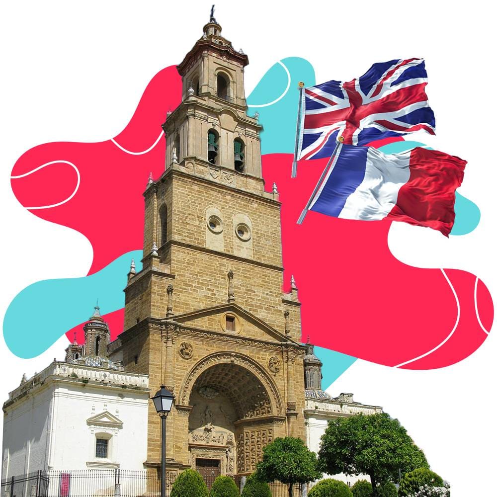 Academia de idiomas Torrejón de Ardoz con banderas de Reino Unido y Francia